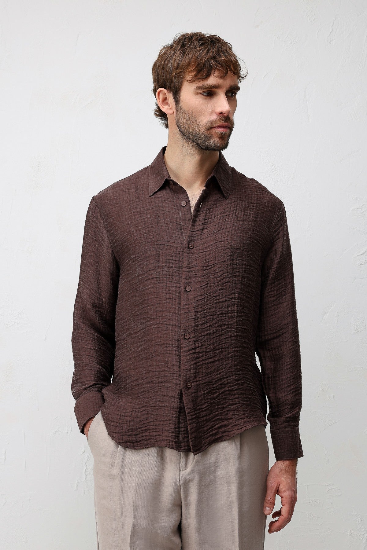 Antioch Crinkled Relax Fit Erkek Gömlek