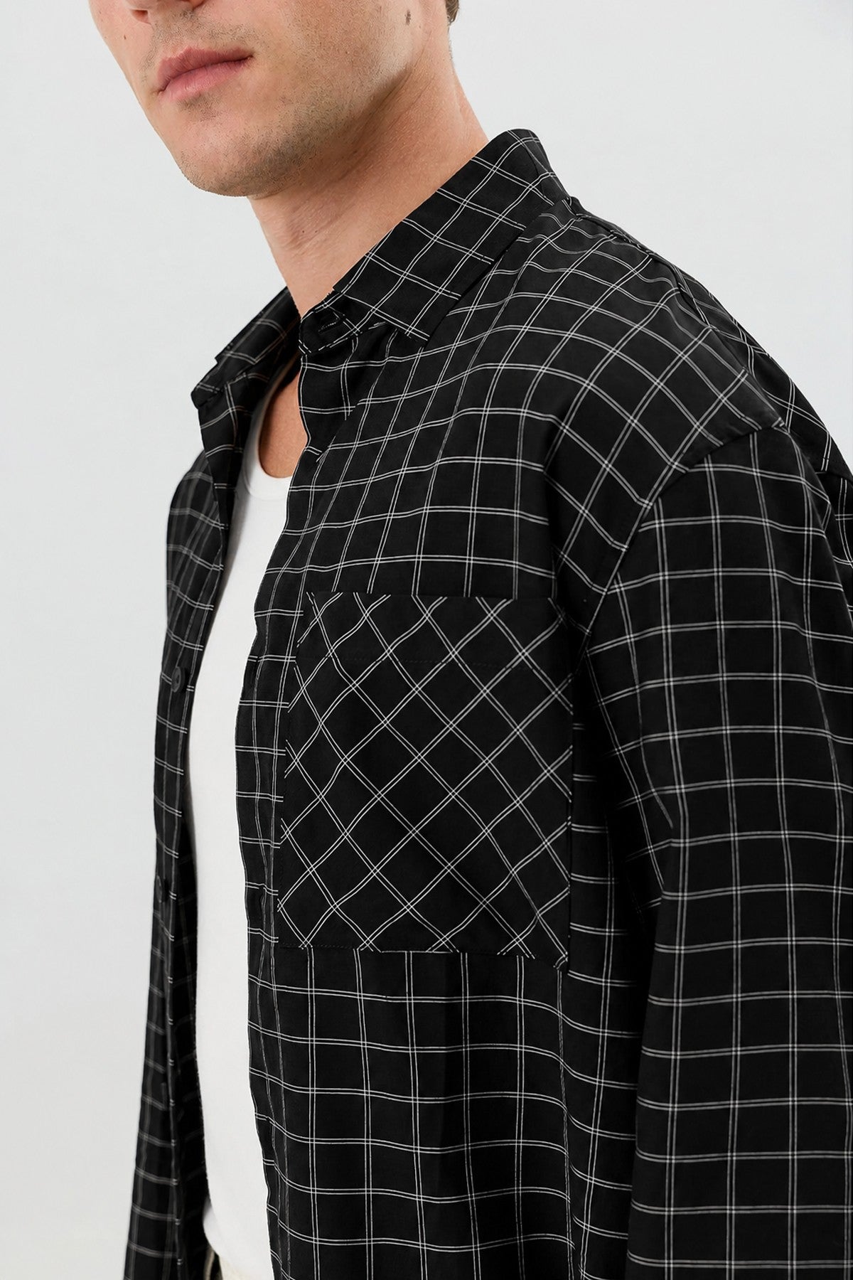 Boxy Fit Kareli Gömlek