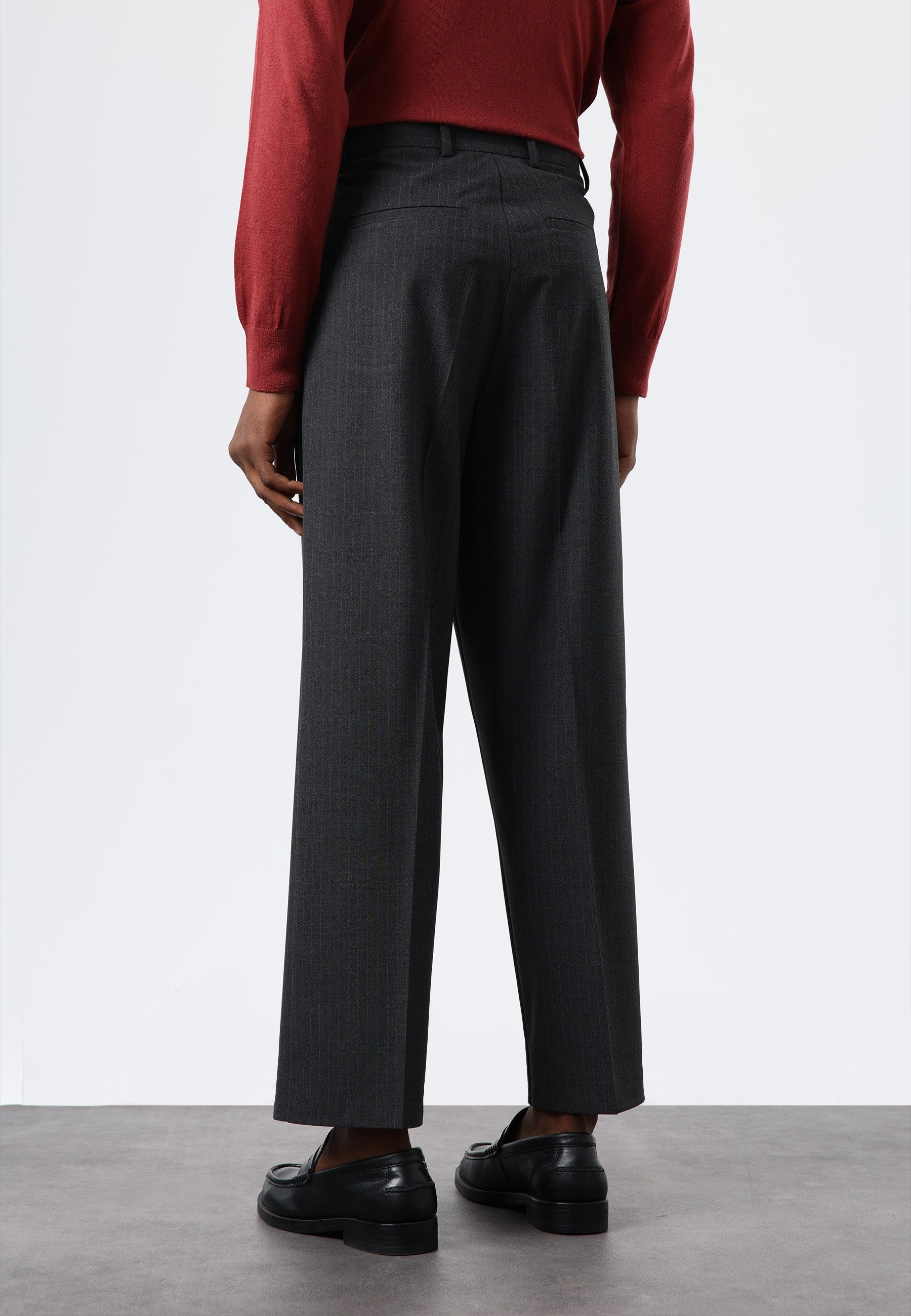 Relax Fit Çizgili Erkek Pantolon