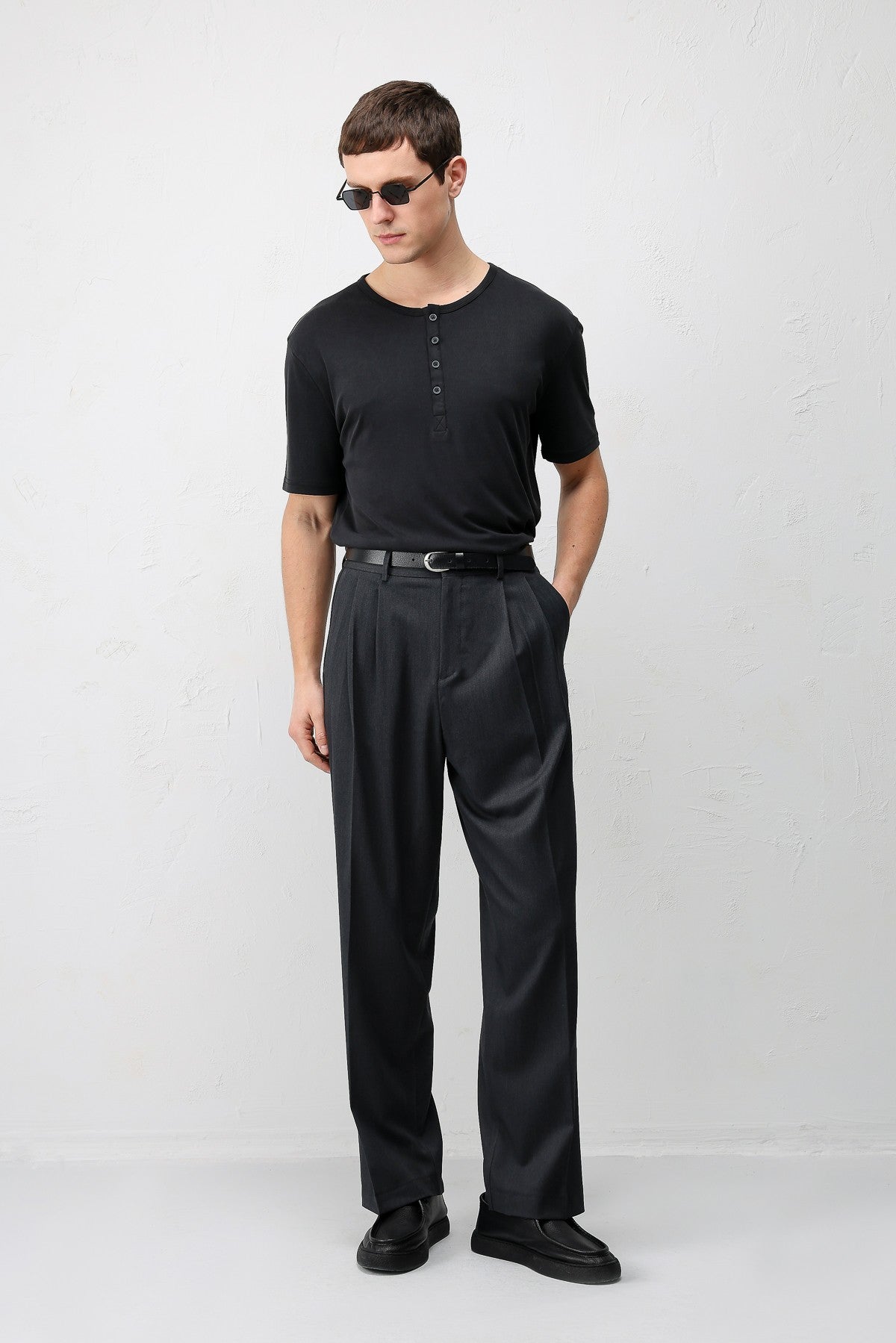 Antioch Siyah Relaxed Fit Erkek Pantolon