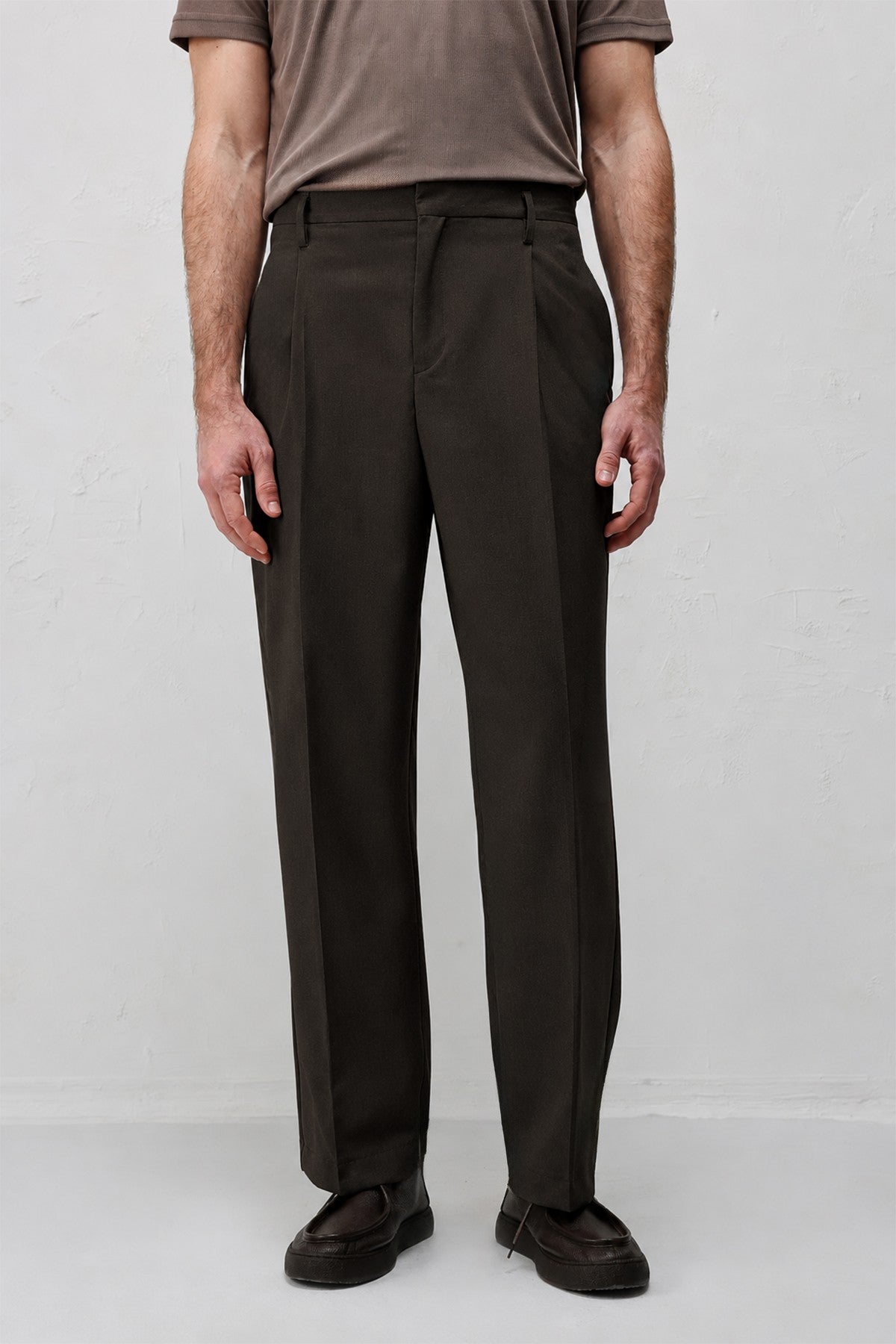 Relaxed Fit Pileli Erkek Pantolon