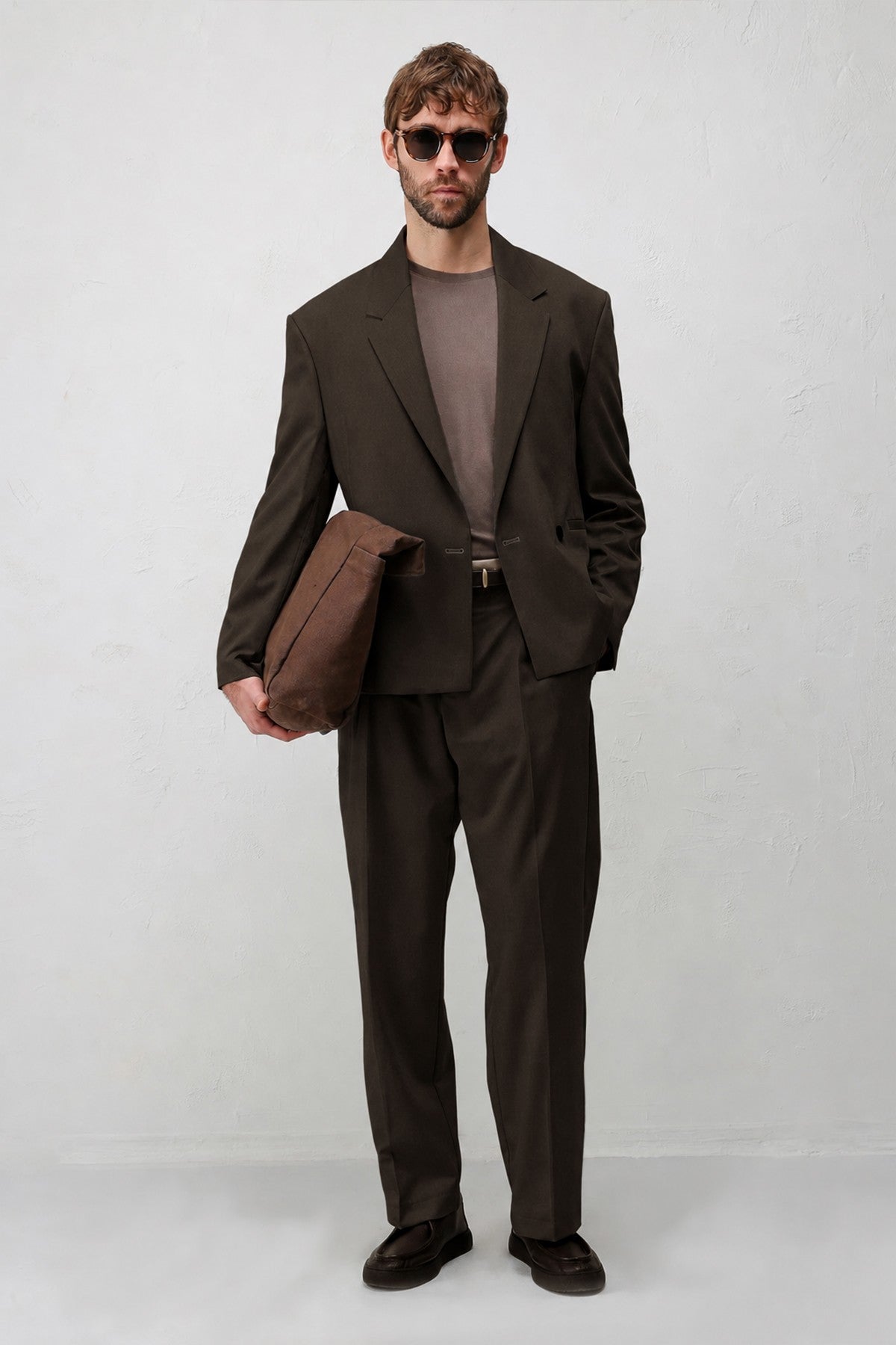 Relaxed Fit Pileli Erkek Pantolon