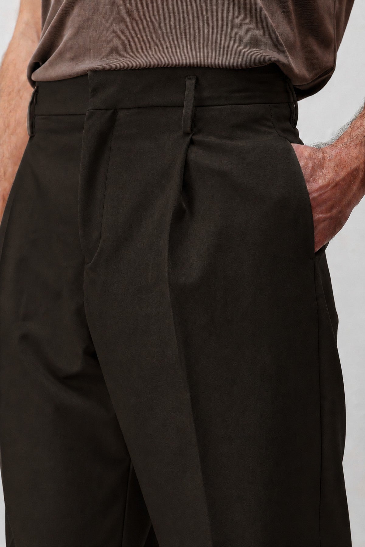 Relaxed Fit Pileli Erkek Pantolon