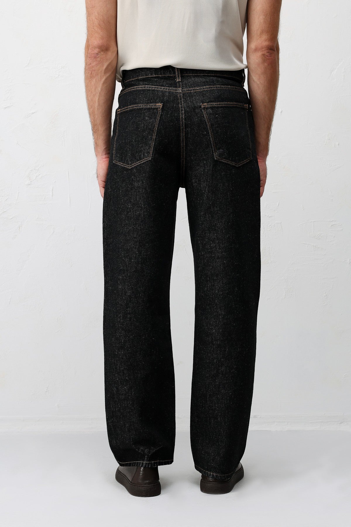 Antioch Siyah Baggy Fit Erkek Jean