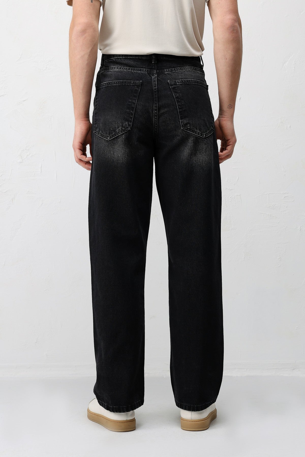 Antioch Siyah Baggy Fit Erkek Jean