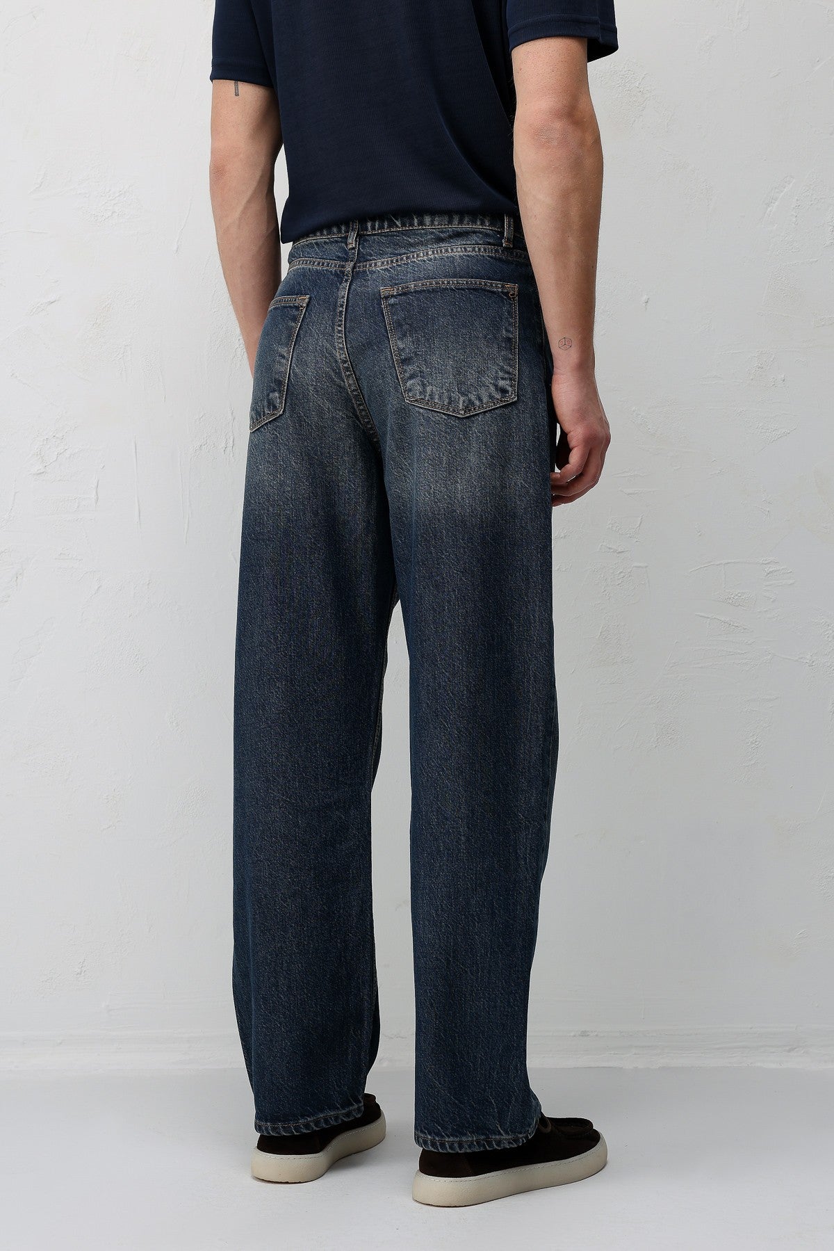 Antioch Siyah Baggy Fit Erkek Jean