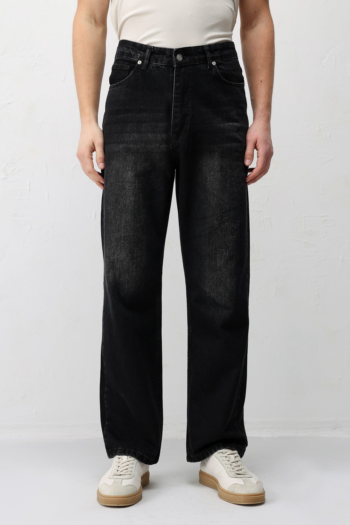 Antioch Siyah Baggy Fit Erkek Jean