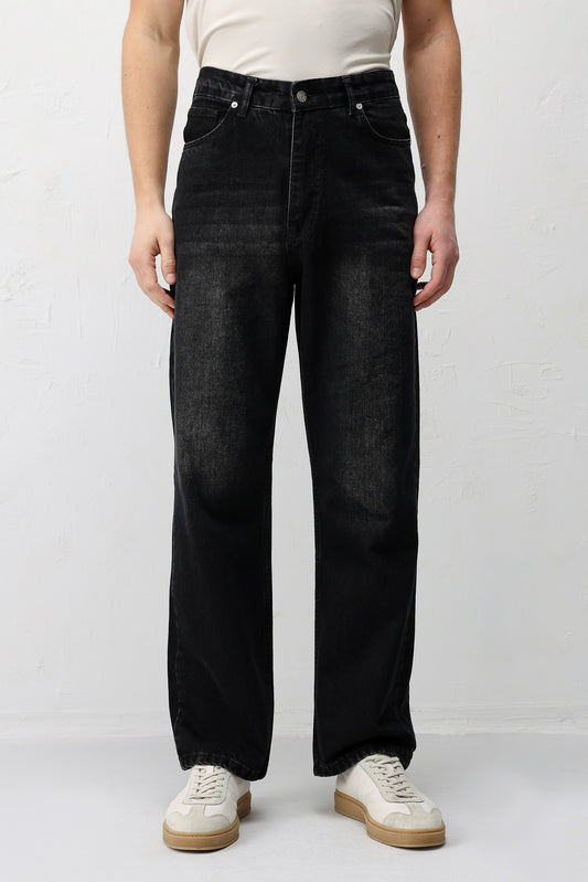 Antioch Siyah Baggy Fit Erkek Jean
