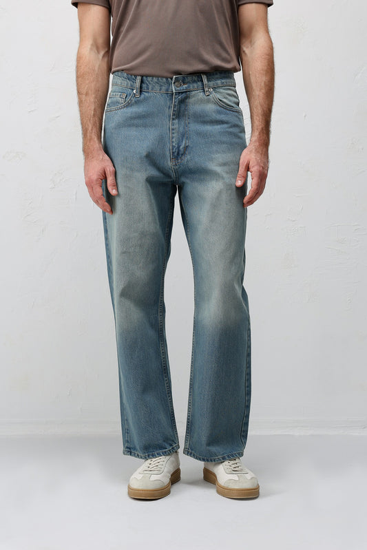 Antioch Siyah Baggy Fit Erkek Jean