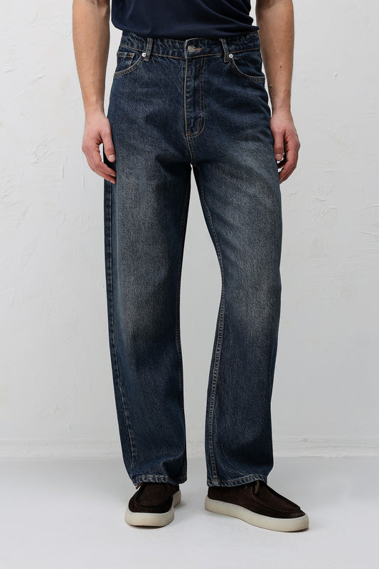Antioch Siyah Baggy Fit Erkek Jean