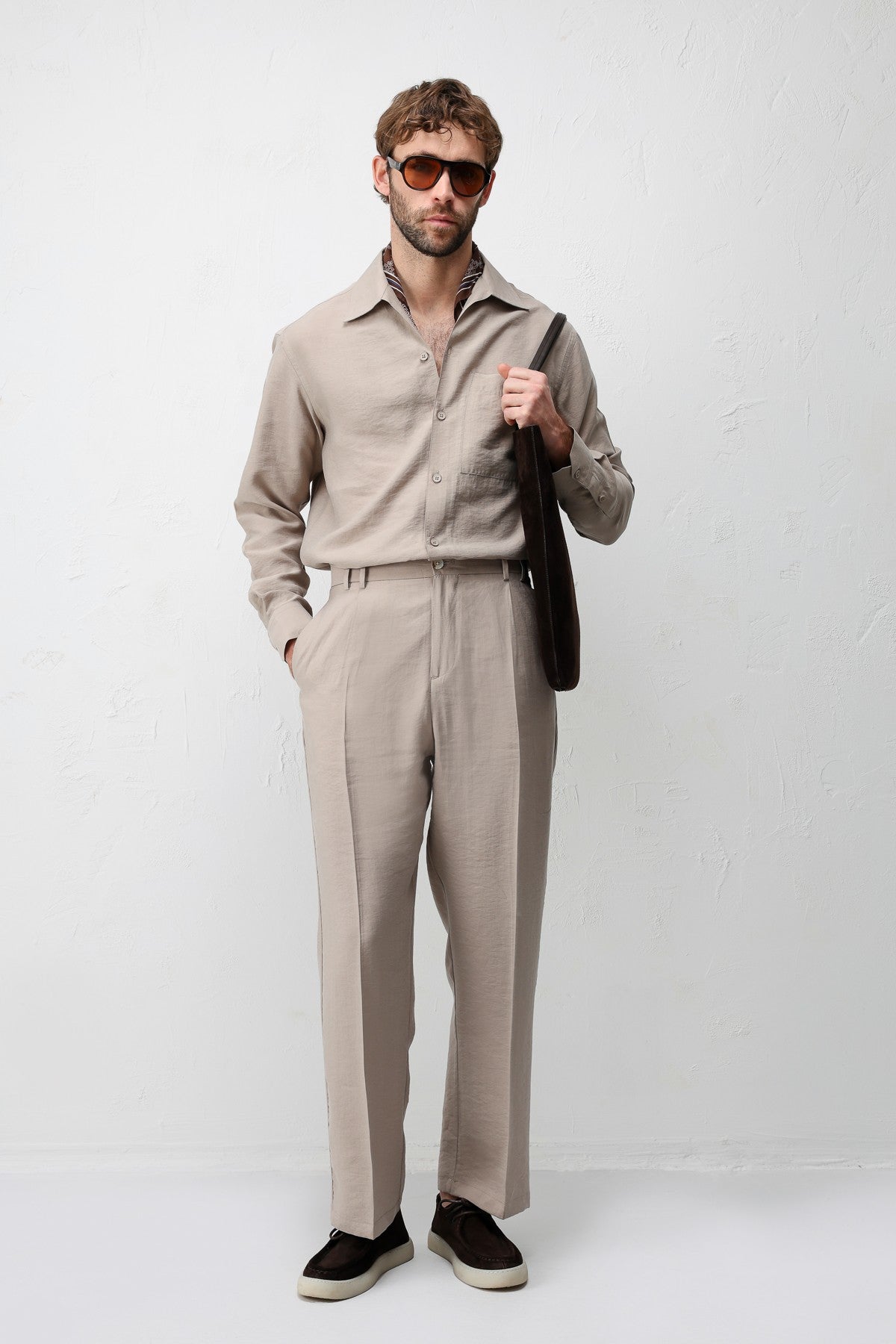 Antioch Lyocell Relaxed Fit Pileli Erkek Pantolon
