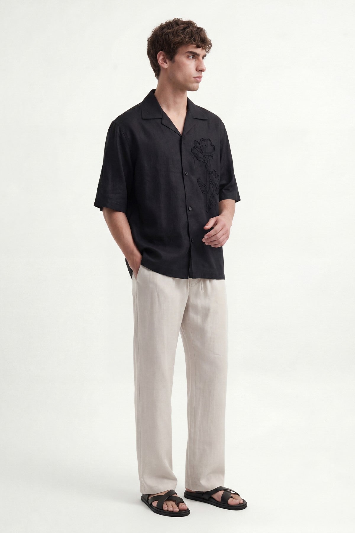 Antioch Keten Karışımlı Relaxed Erkek Pantolon