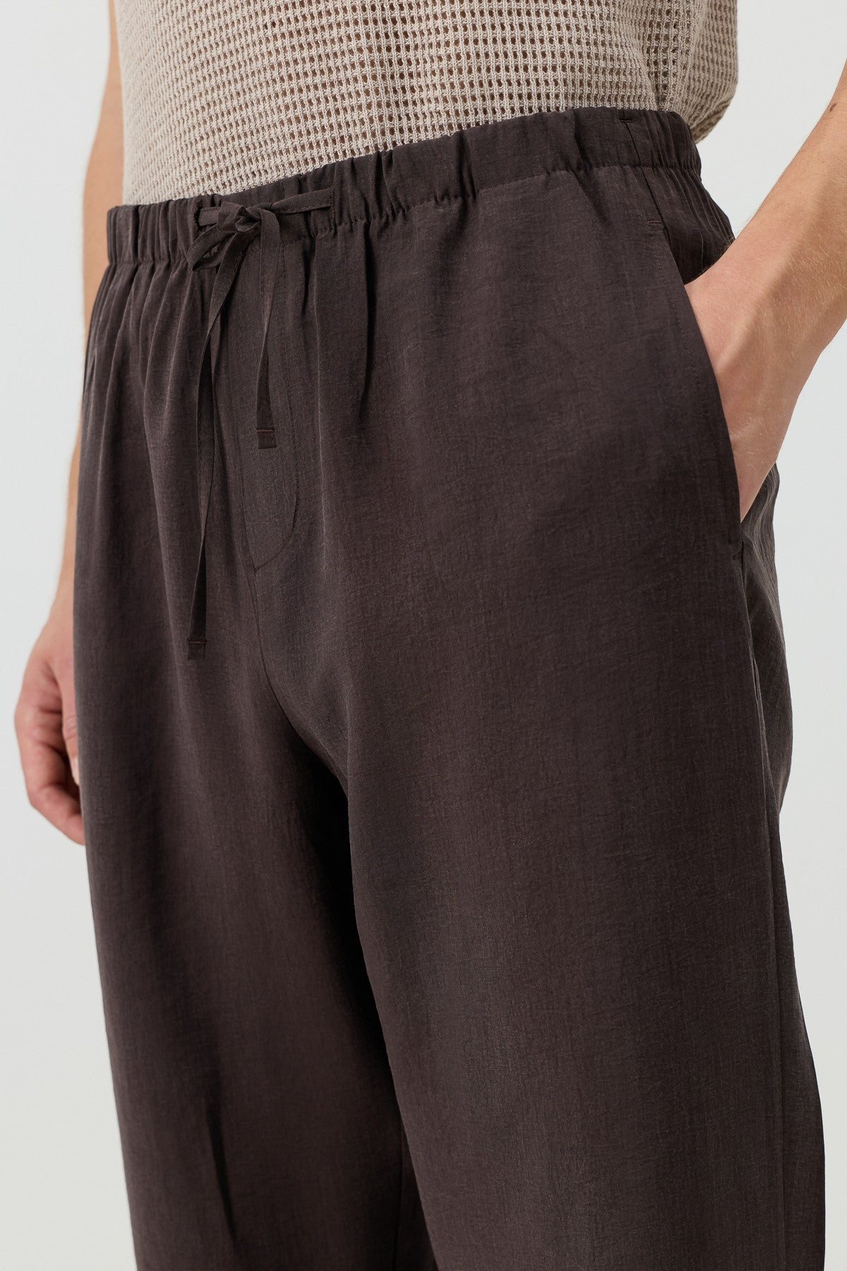 Antioch Siyah Lyocell Karışımlı Relax Fit Erkek Pantolon