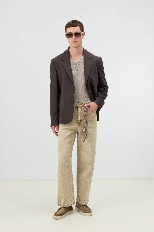 Antioch Koyu Mavi Relax Fit Erkek Jean