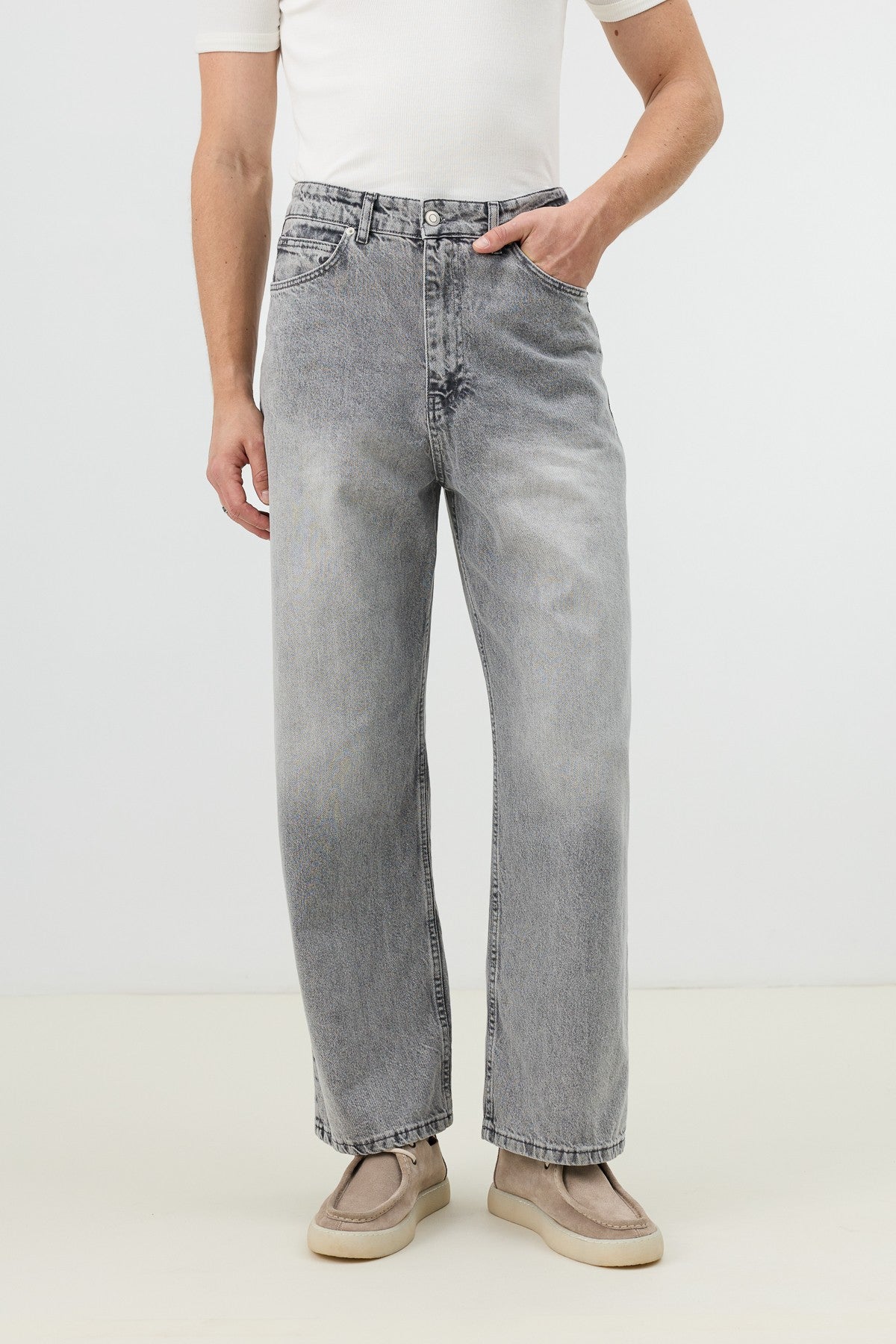 Antioch Koyu Mavi Relax Fit Erkek Jean