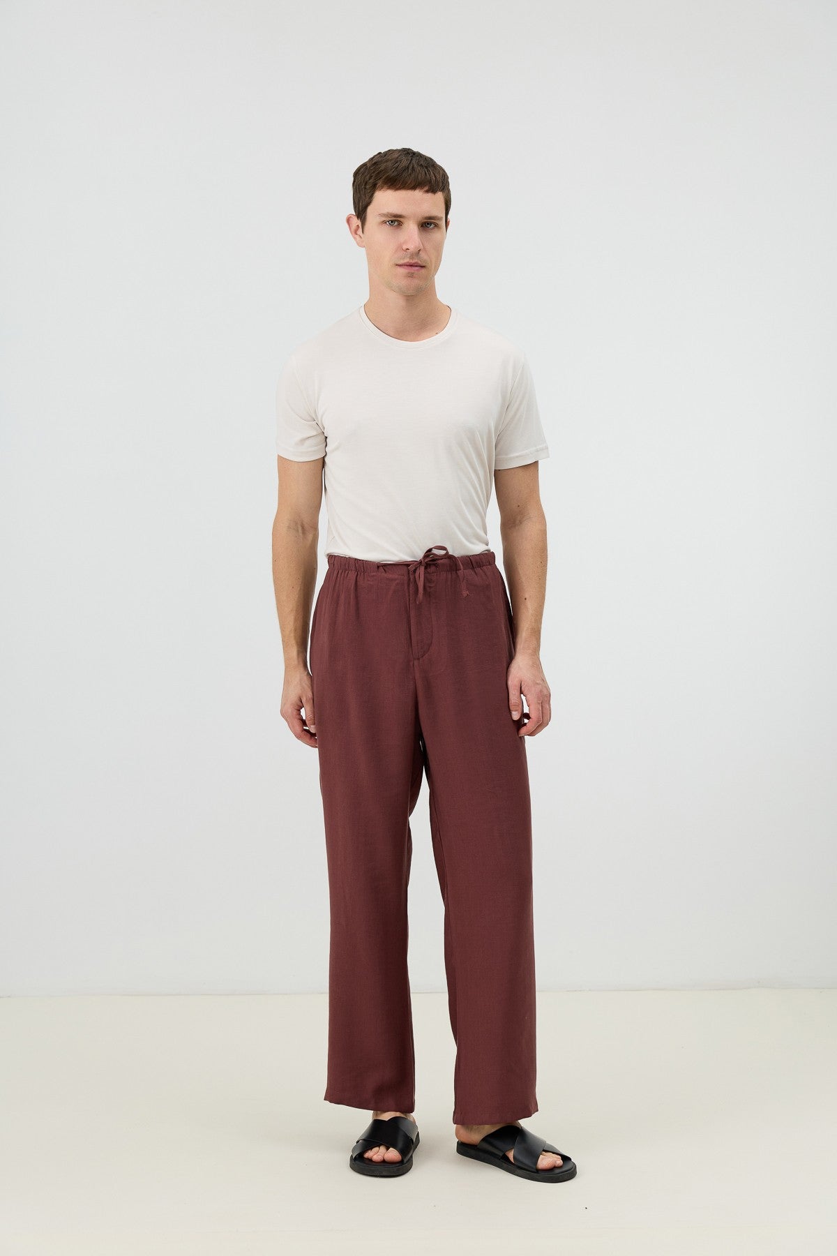 Antioch Siyah Modal Karışımlı Relaxed Erkek Pantolon