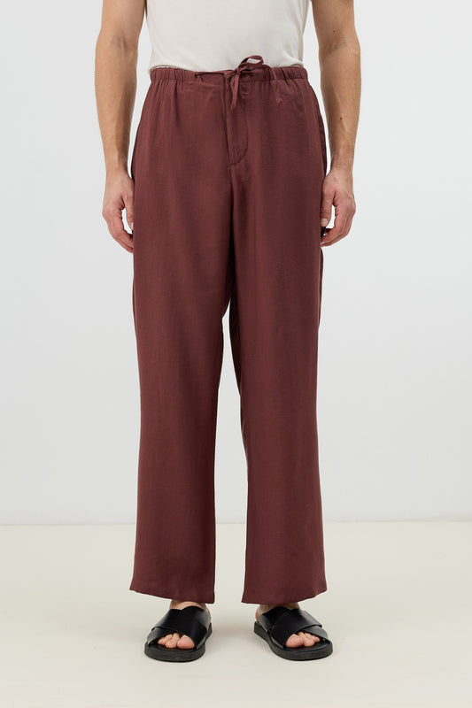 Antioch Siyah Modal Karışımlı Relaxed Erkek Pantolon
