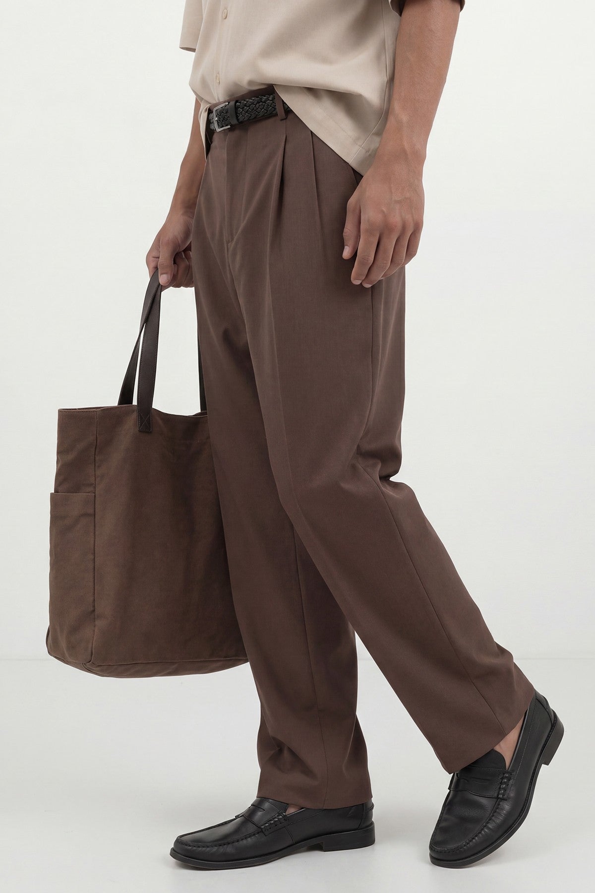 Pileli Relax Fit Erkek Erkek Pantolon
