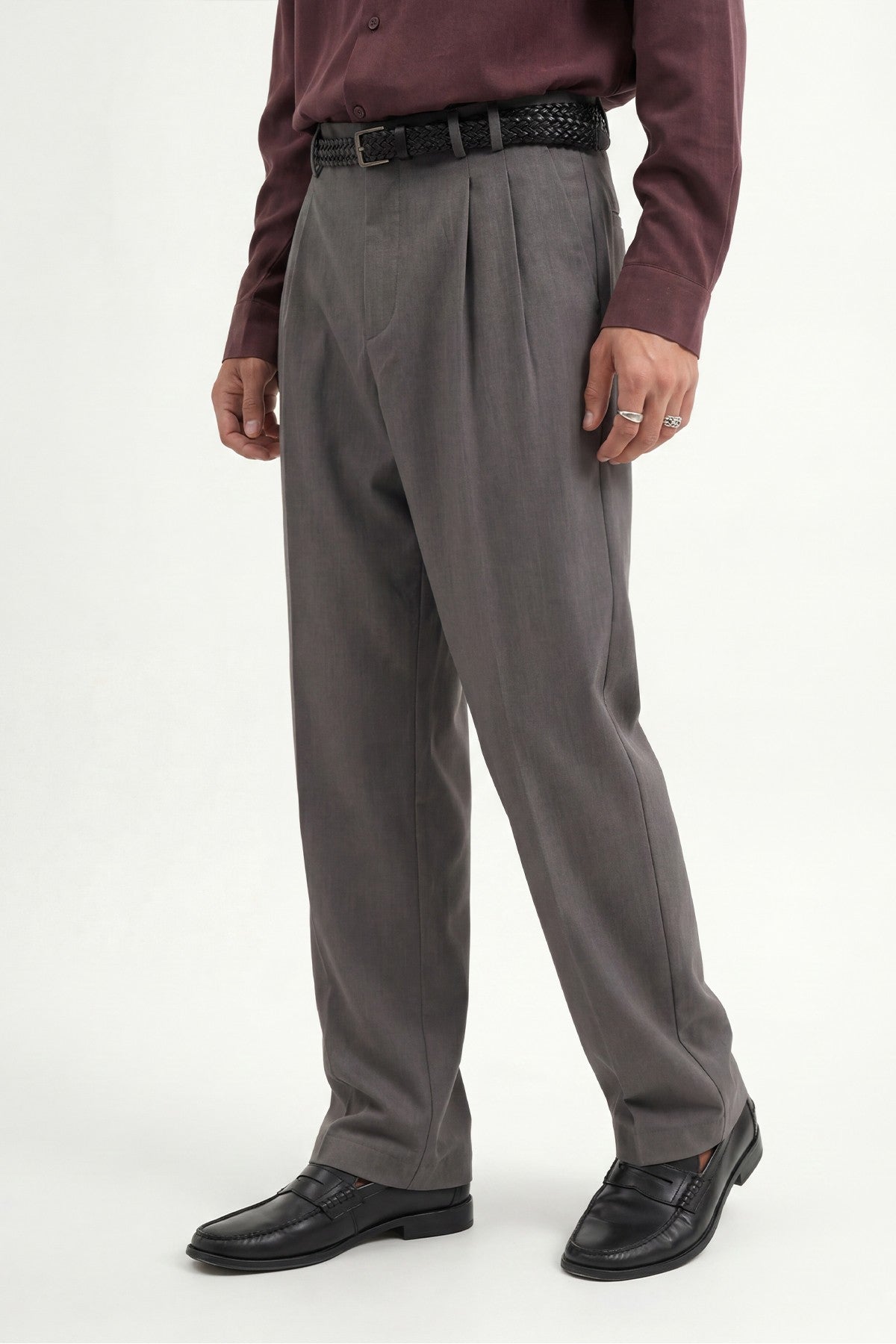 Pileli Relax Fit Erkek Erkek Pantolon