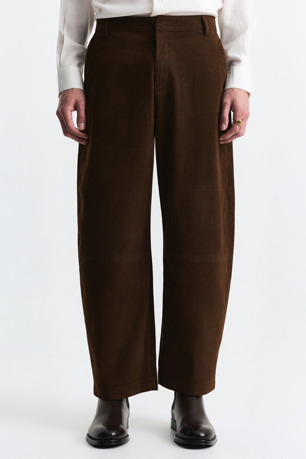 Süet Barrel Fit Pantolon