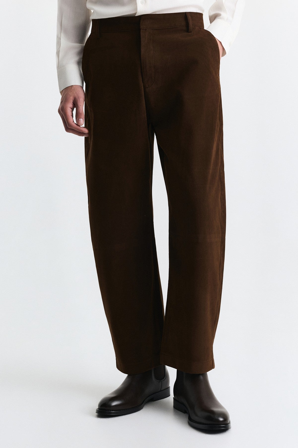 Süet Barrel Fit Pantolon