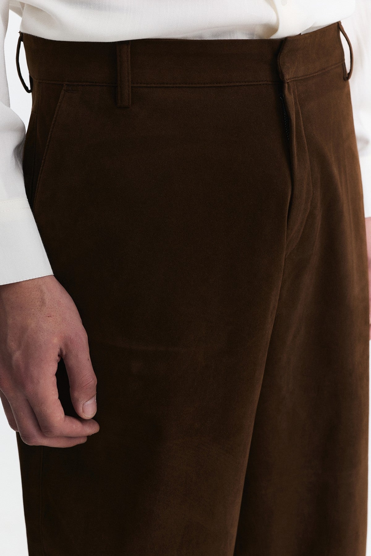 Süet Barrel Fit Pantolon
