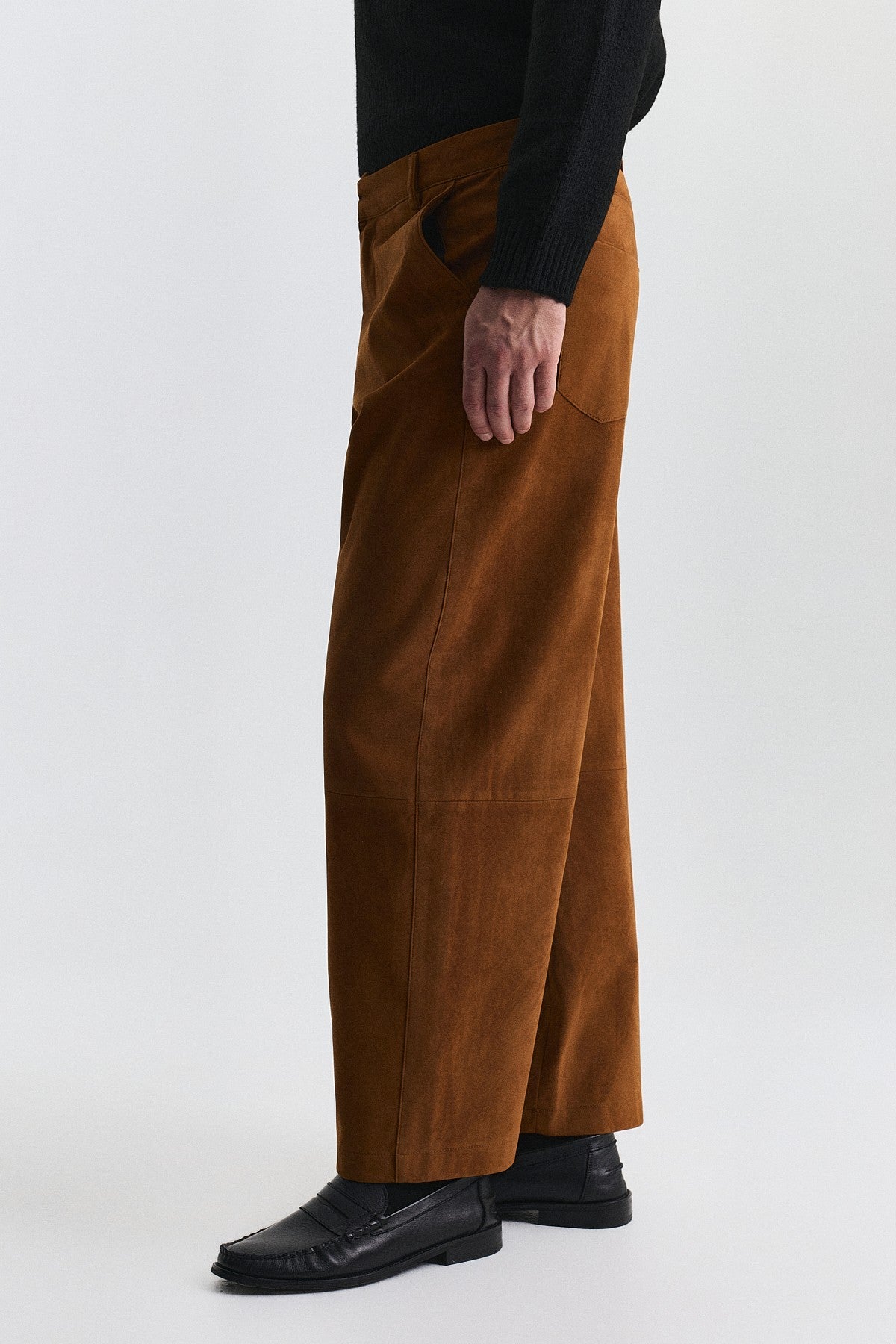 Süet Barrel Fit Pantolon