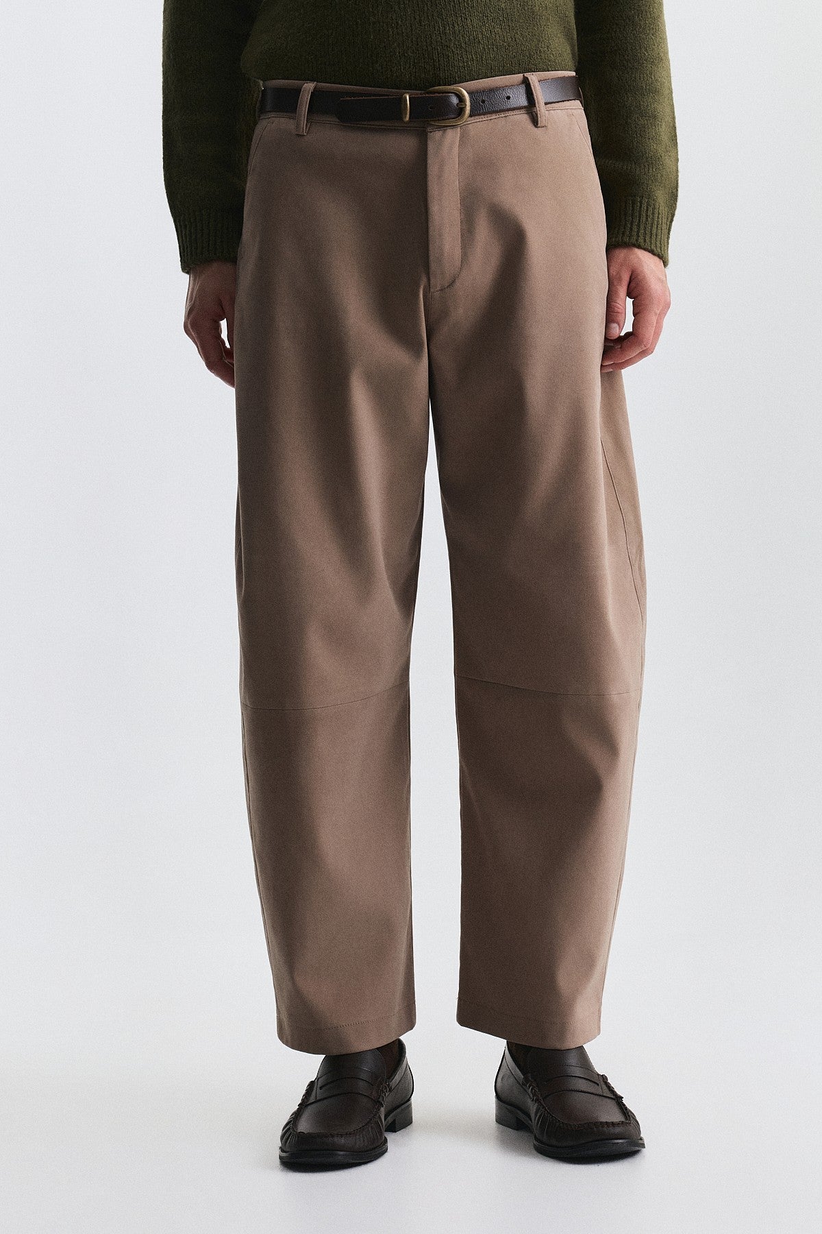 Süet Barrel Fit Pantolon