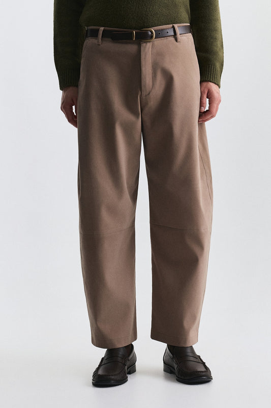 Süet Barrel Fit Pantolon