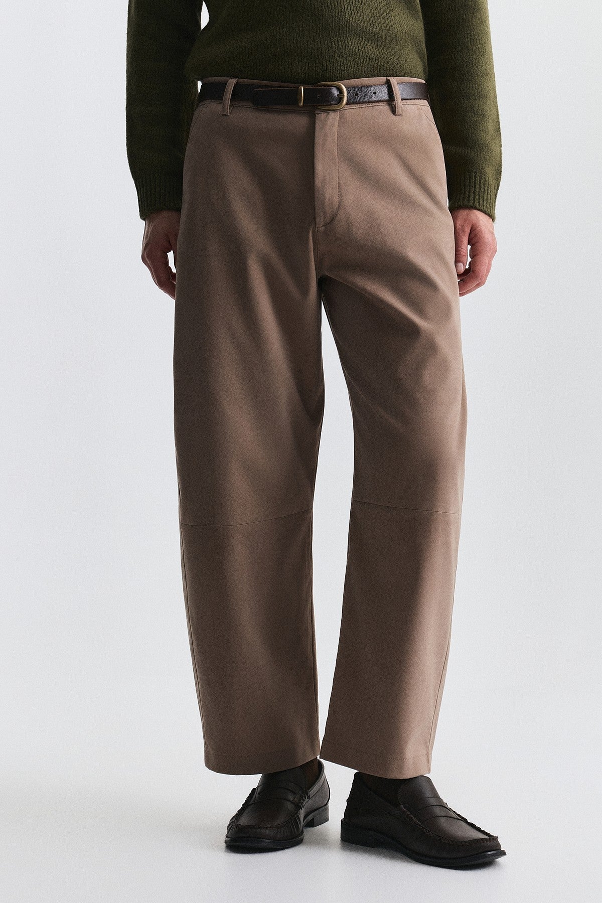 Süet Barrel Fit Pantolon