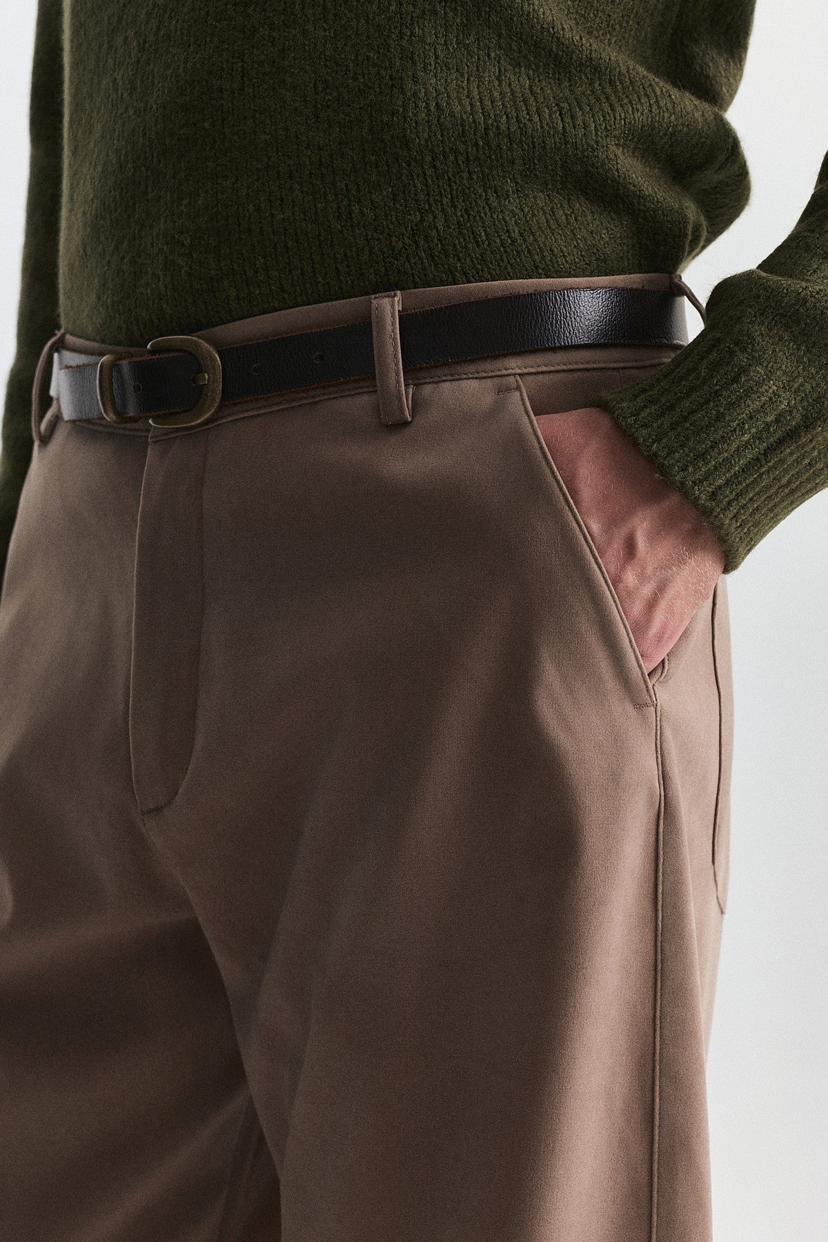 Süet Barrel Fit Pantolon