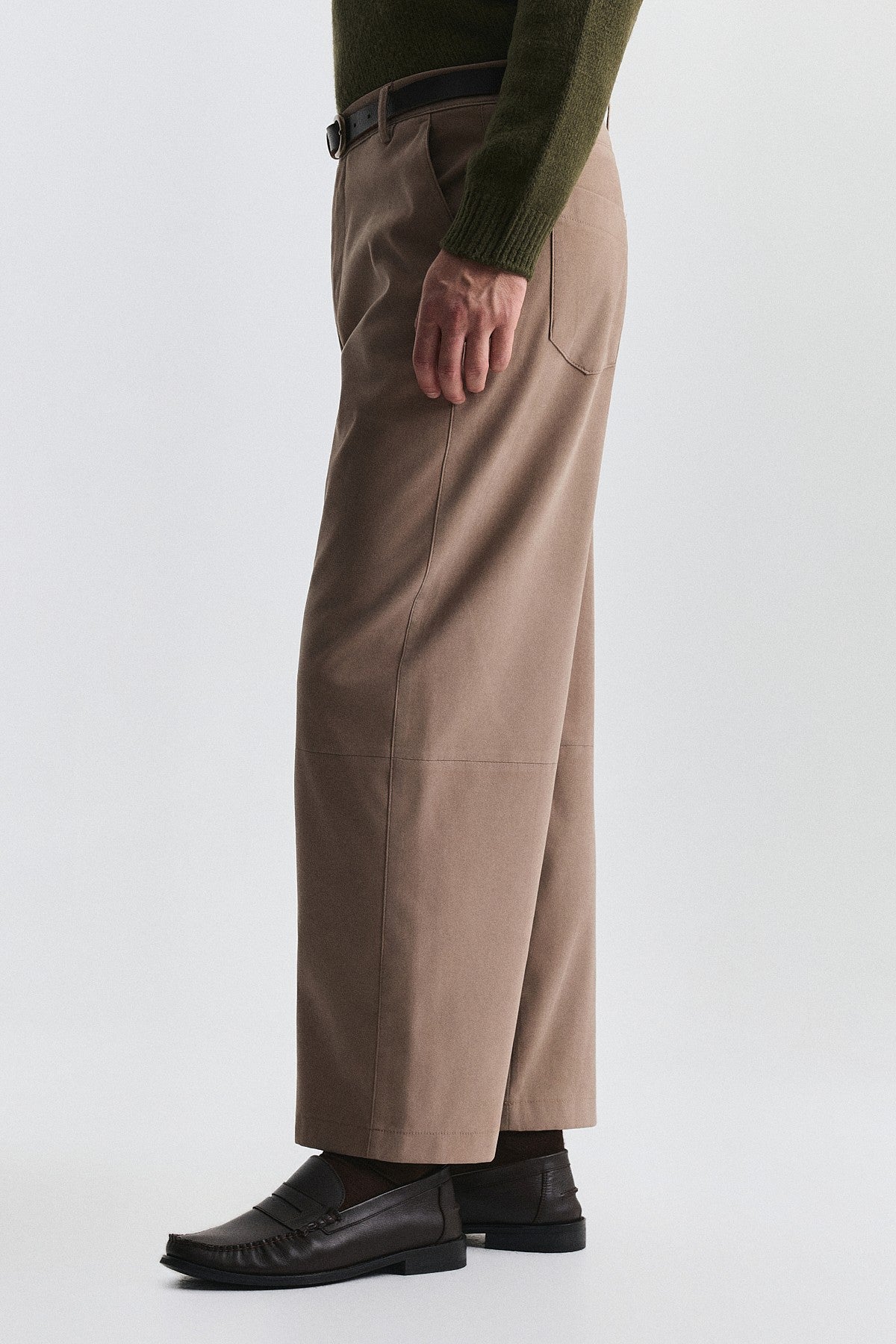 Süet Barrel Fit Pantolon