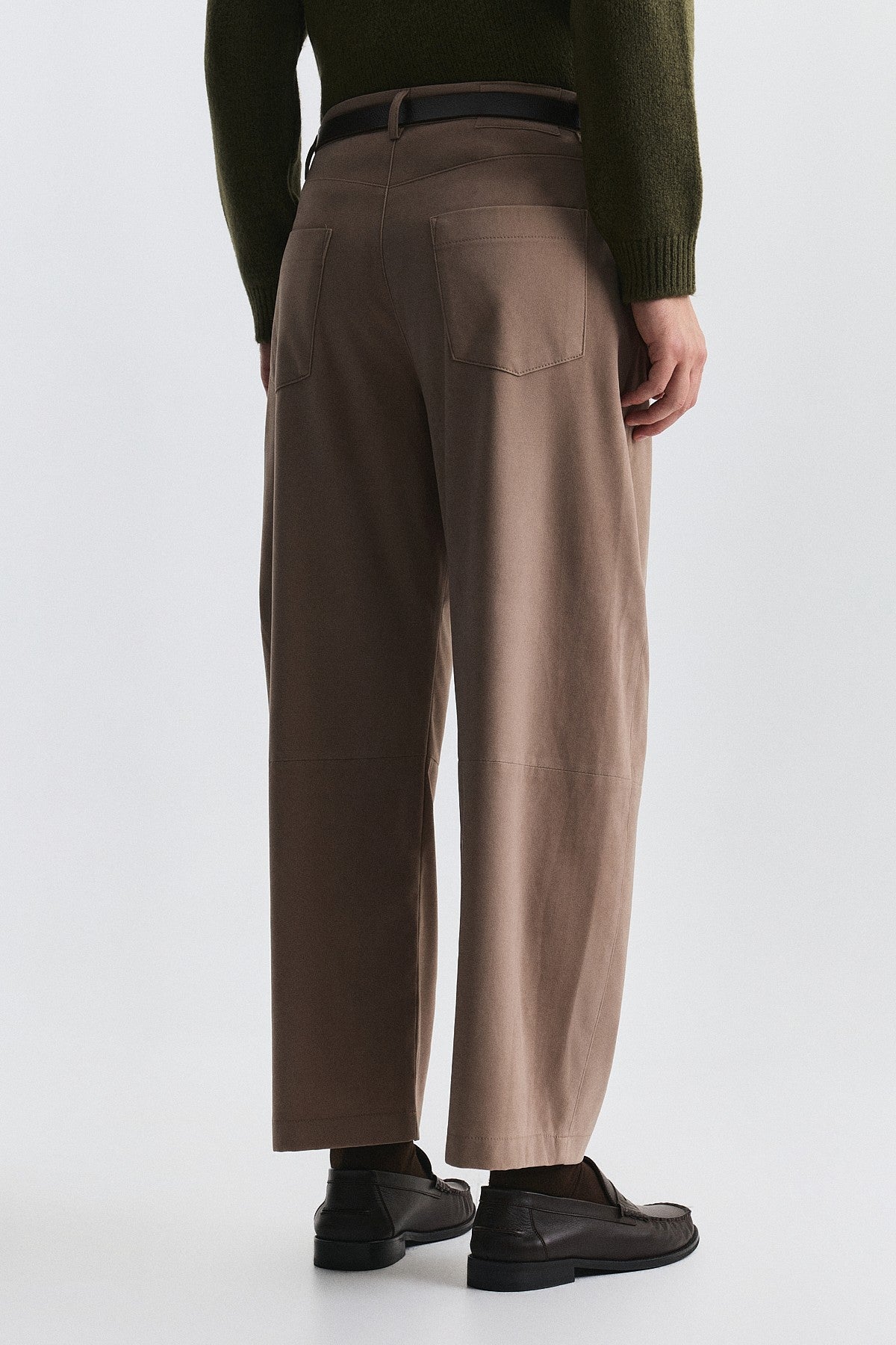 Süet Barrel Fit Pantolon