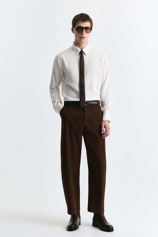 Süet Barrel Fit Pantolon