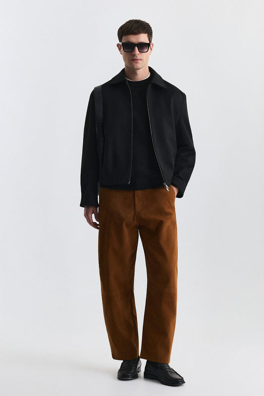 Süet Barrel Fit Pantolon