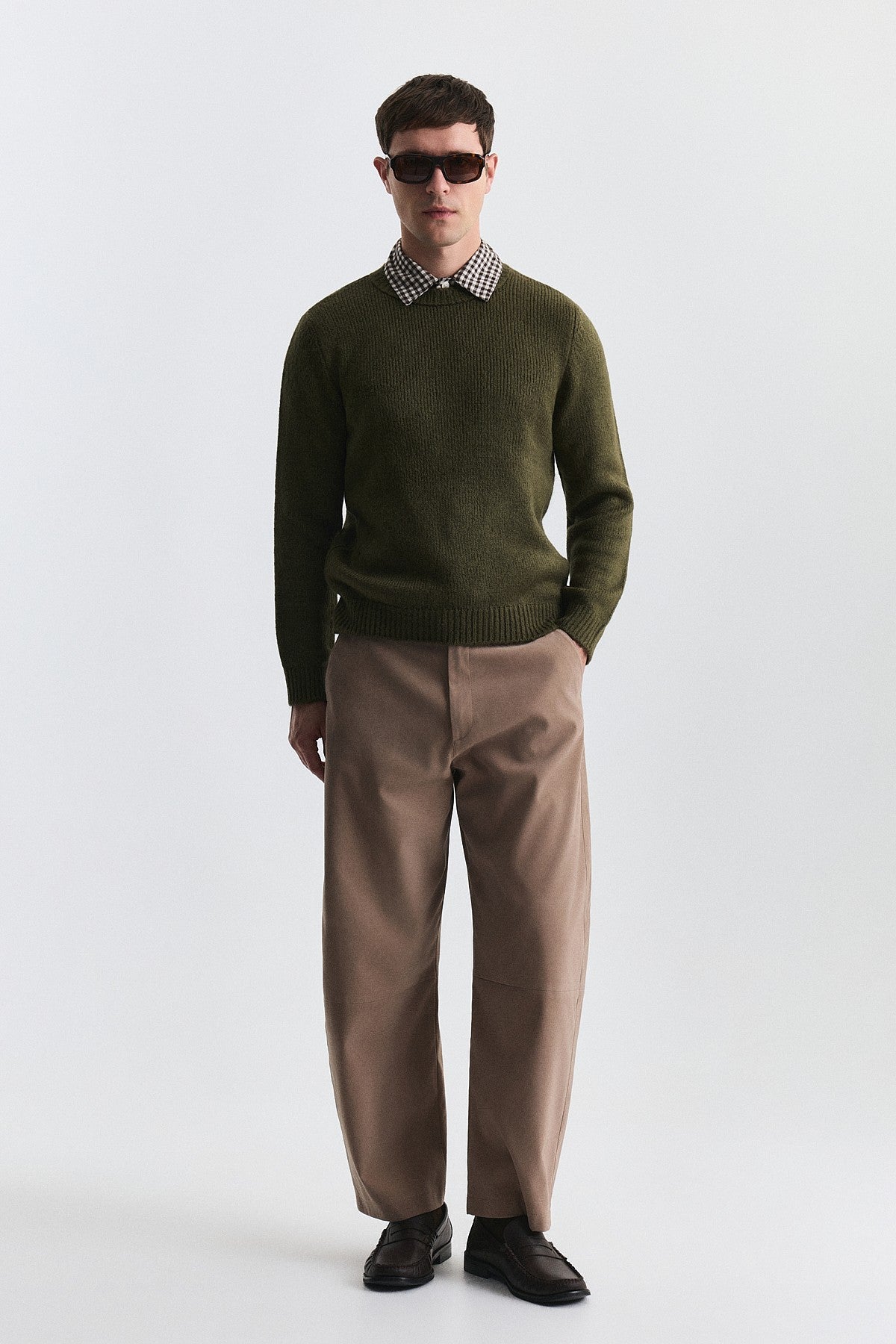 Süet Barrel Fit Pantolon