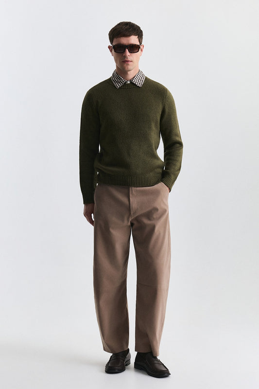 Süet Barrel Fit Pantolon