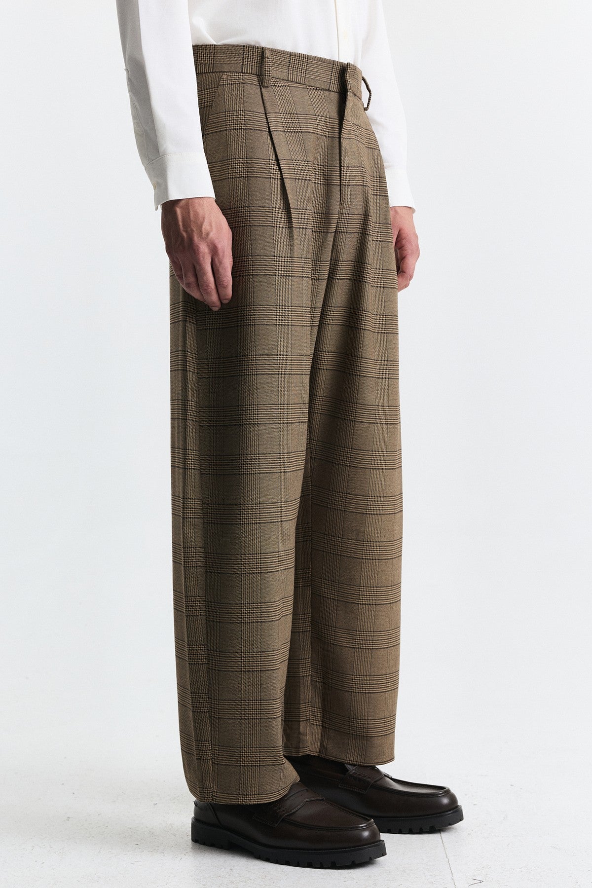 Barrel Fit Ekose Pantolon