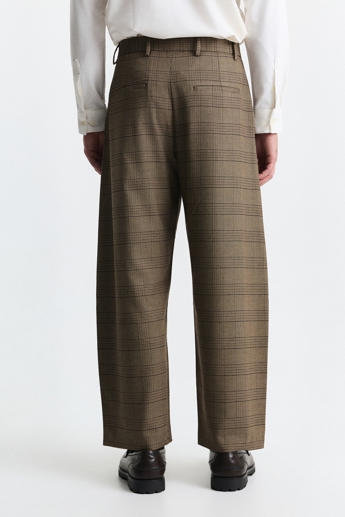 Barrel Fit Ekose Pantolon