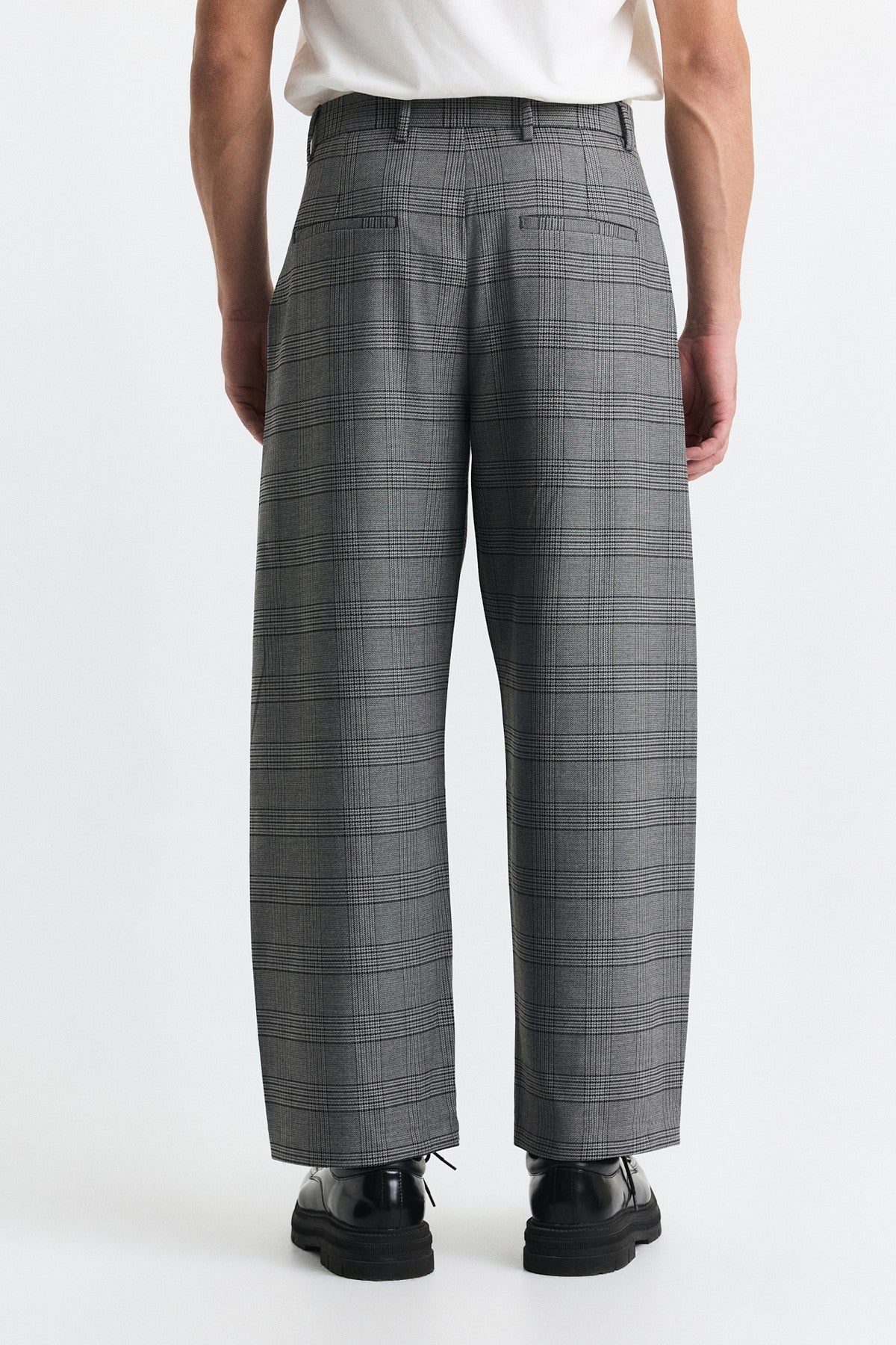 Barrel Fit Ekose Pantolon