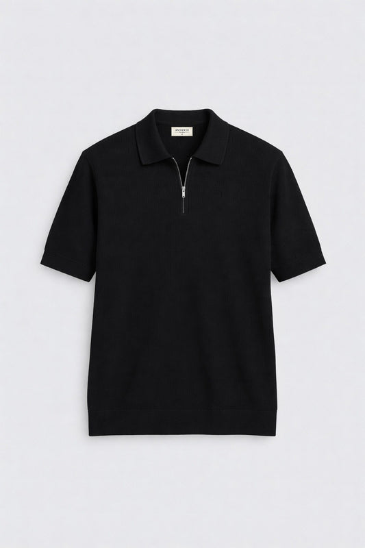 Antioch Comfort Slim Fermuarlı Erkek Triko T-Shirt