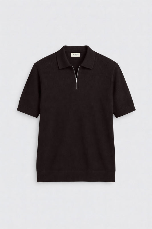 Antioch Comfort Slim Fermuarlı Erkek Triko T-Shirt