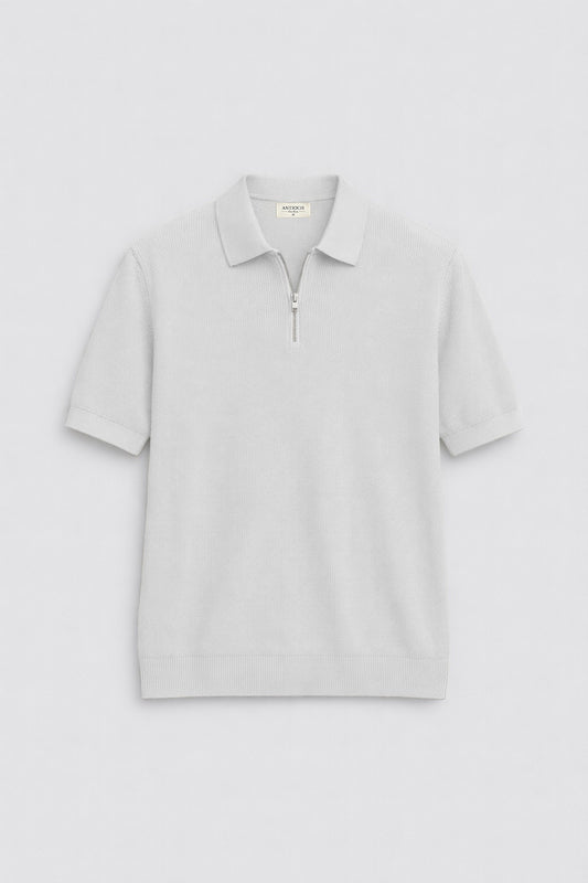 Antioch Comfort Slim Fermuarlı Erkek Triko T-Shirt