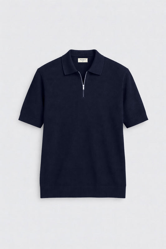 Antioch Comfort Slim Fermuarlı Erkek Triko T-Shirt