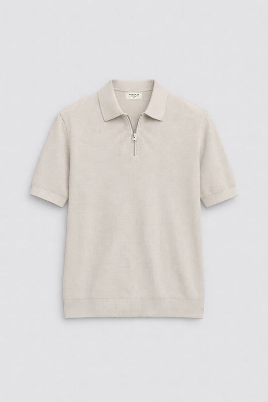 Antioch Comfort Slim Fermuarlı Erkek Triko T-Shirt