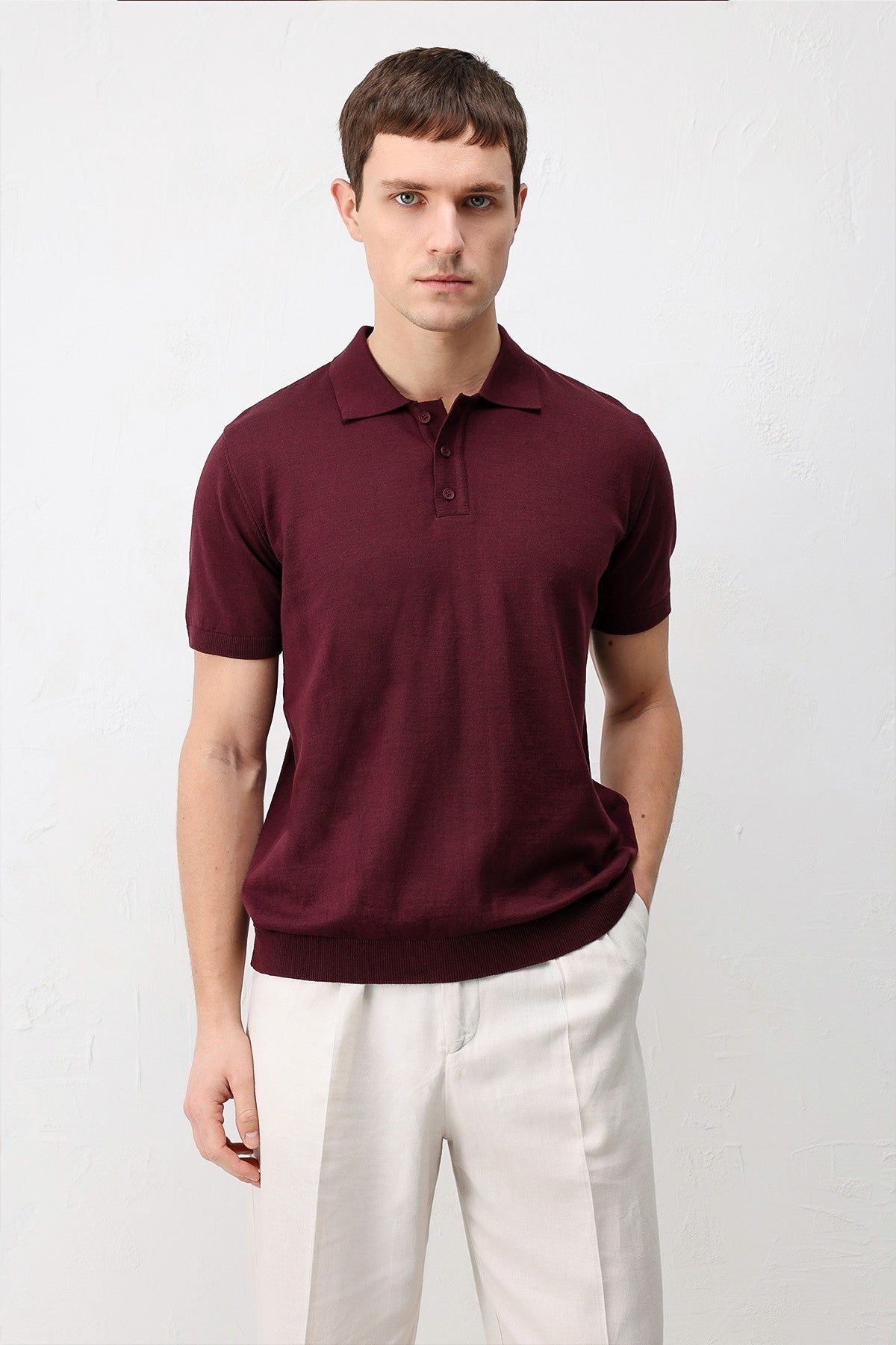 Antioch Comfort Slim Polo Yaka Erkek Triko T-Shirt