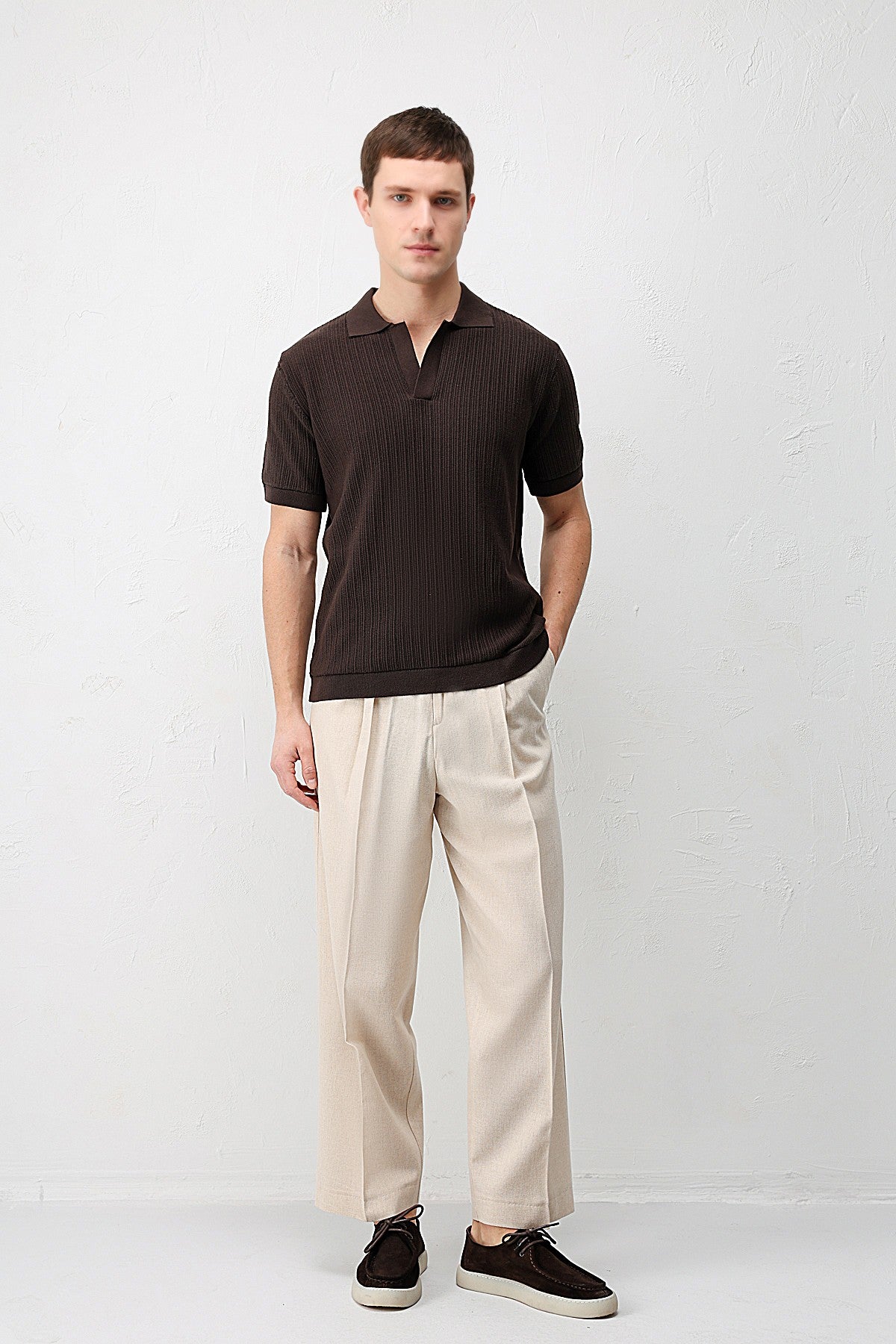 Antioch Premium Dokulu Erkek Triko T-Shirt