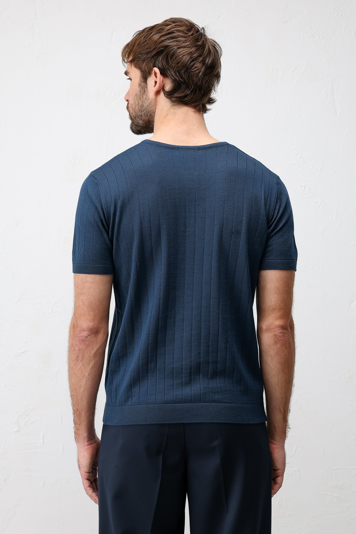 Antioch Sarı Dokulu Erkek Triko T-Shirt