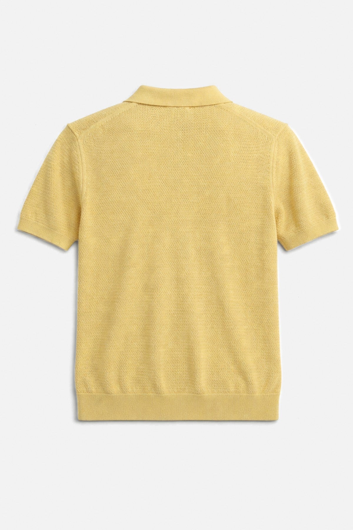 Antioch Sarı Örgü Dokulu Polo Yaka Erkek T-Shirt