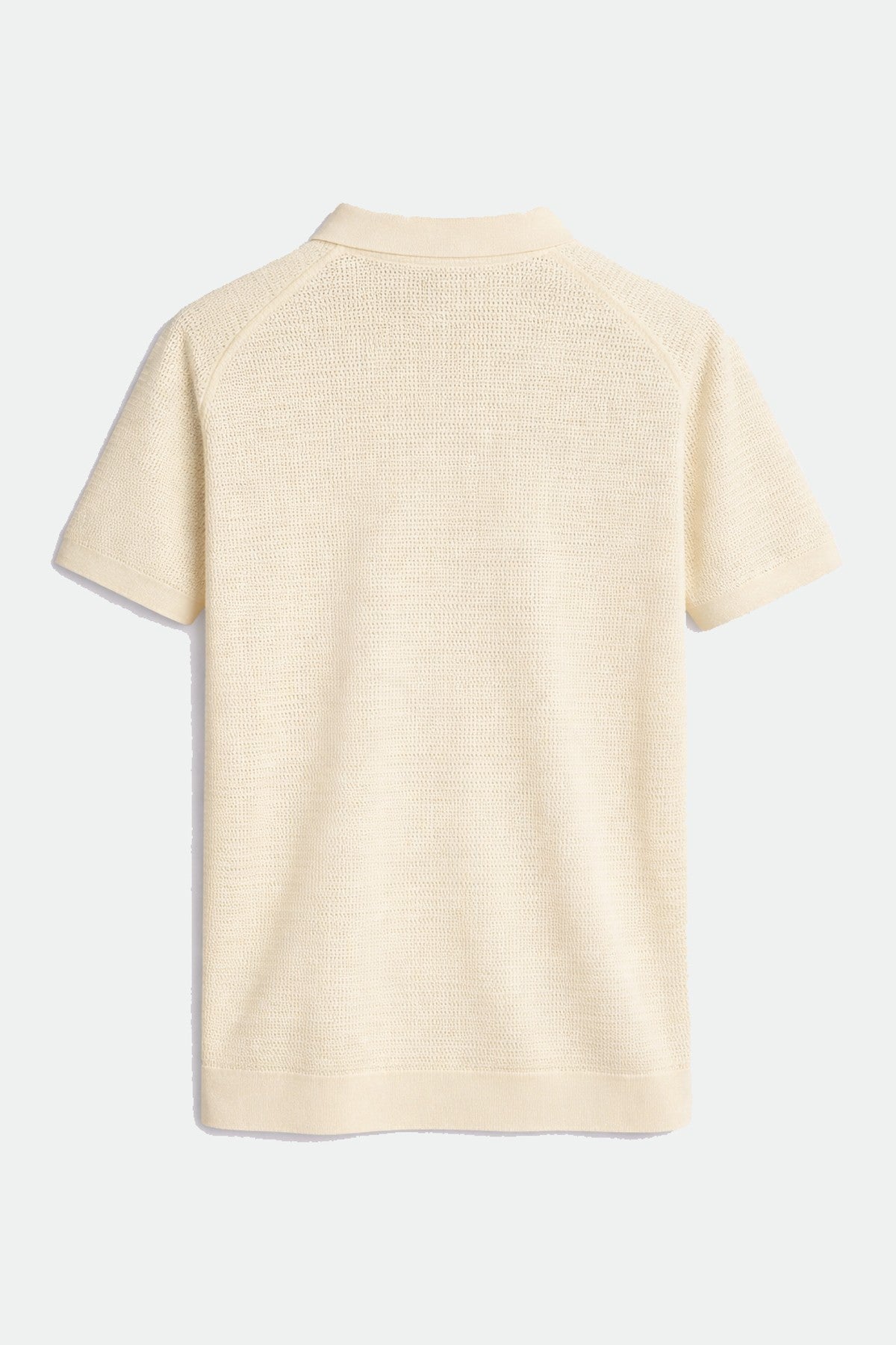 Antioch Sarı Örgü Dokulu Polo Yaka Erkek T-Shirt